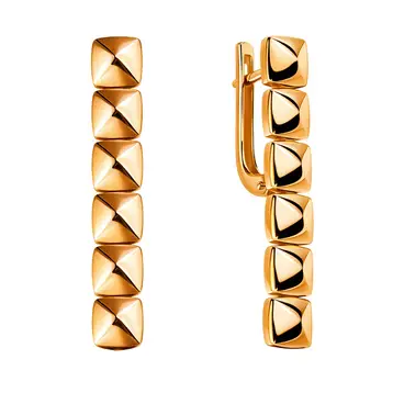 Серьги из красного золота 585 пробы
