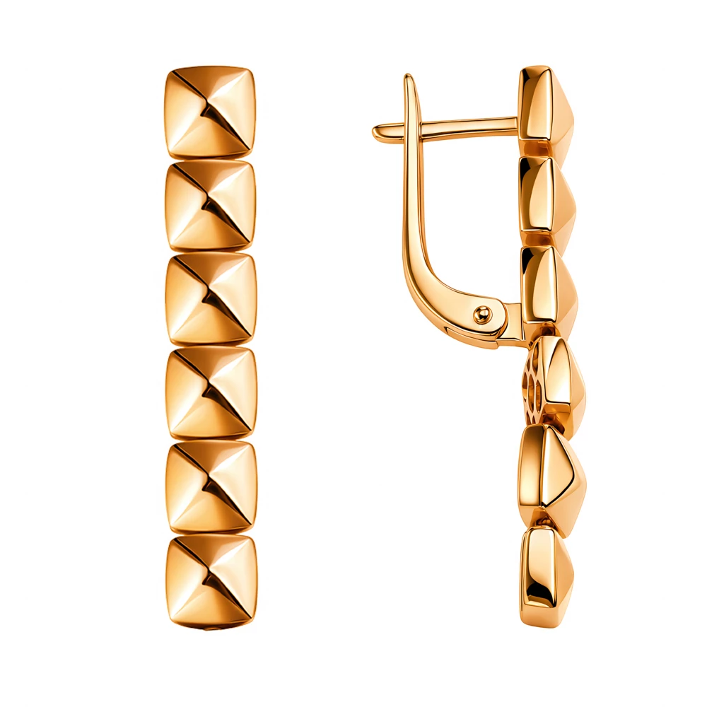 Серьги из красного золота 585 пробы