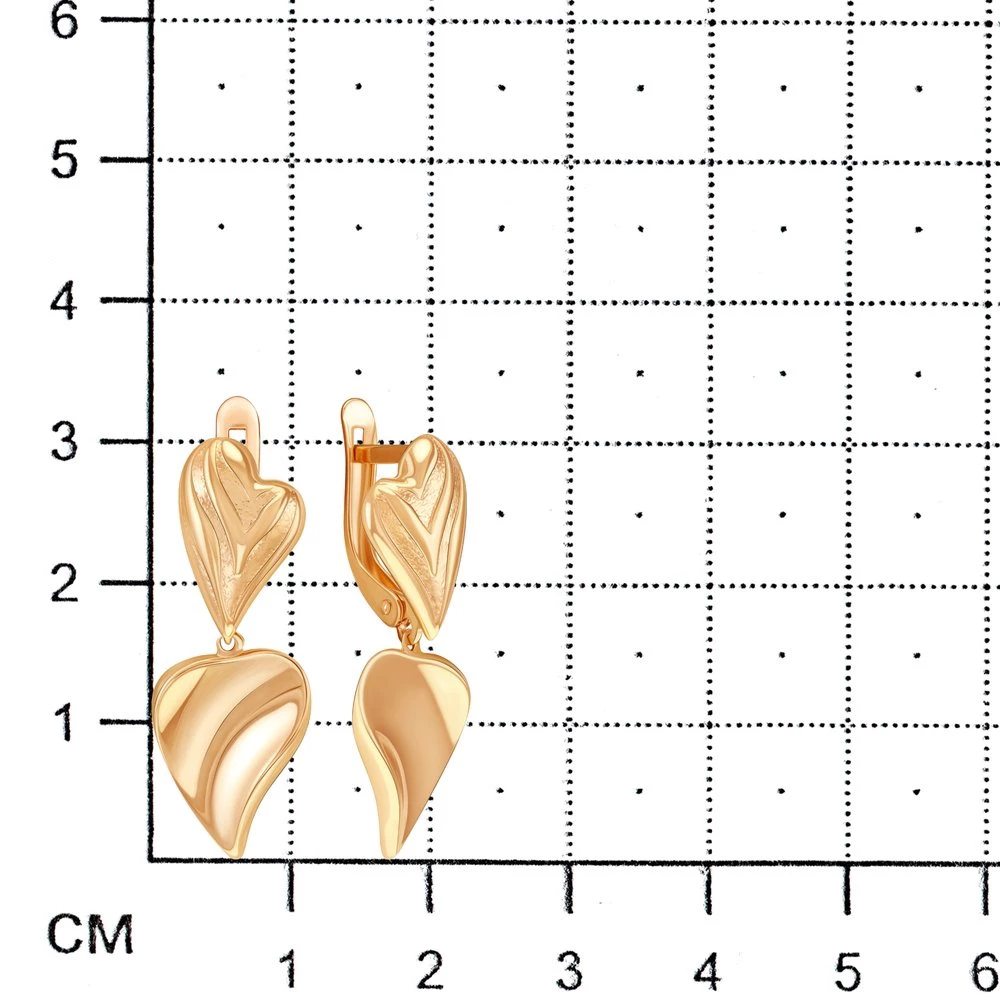 Серьги из красного золота 375 пробы