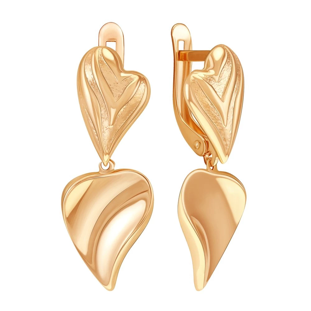 Серьги из красного золота 375 пробы