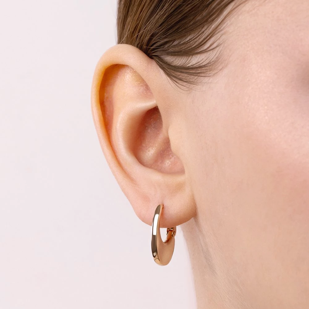 Серьги конго из красного золота 375 пробы