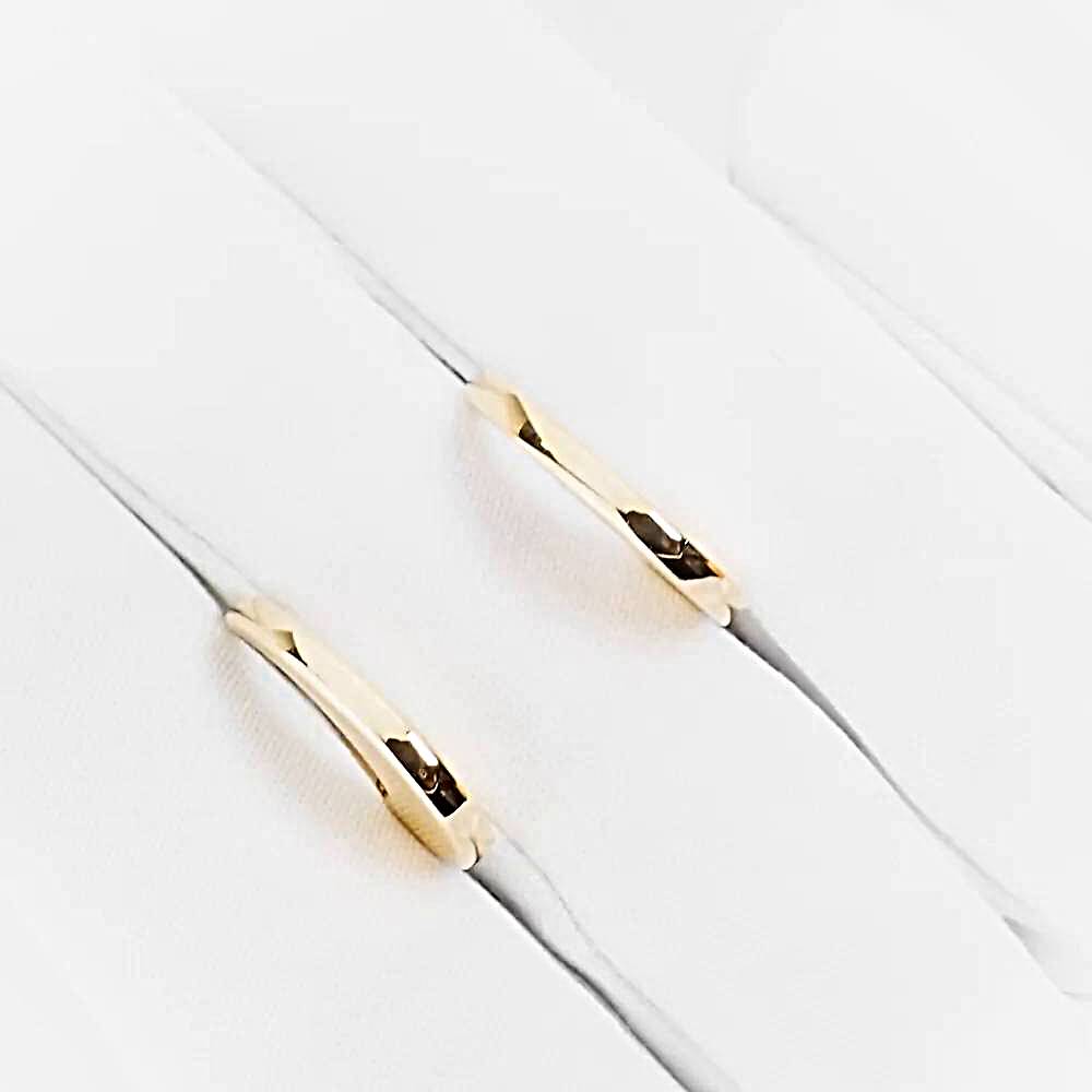 Серьги конго из красного золота 375 пробы 1