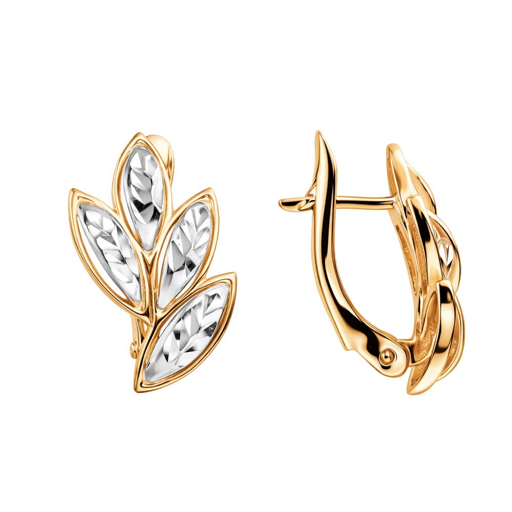 Серьги из красного золота 585 пробы