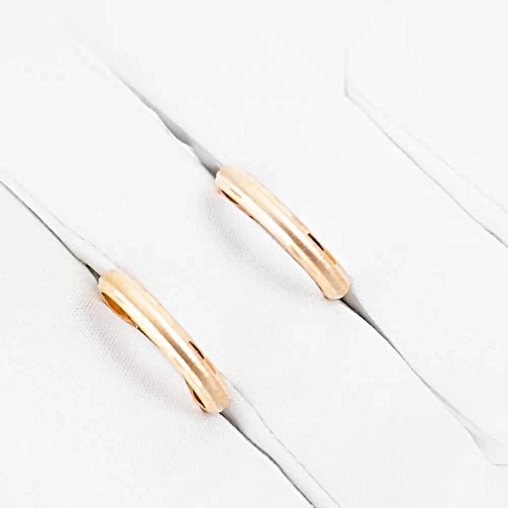 Серьги конго из красного золота 375 пробы