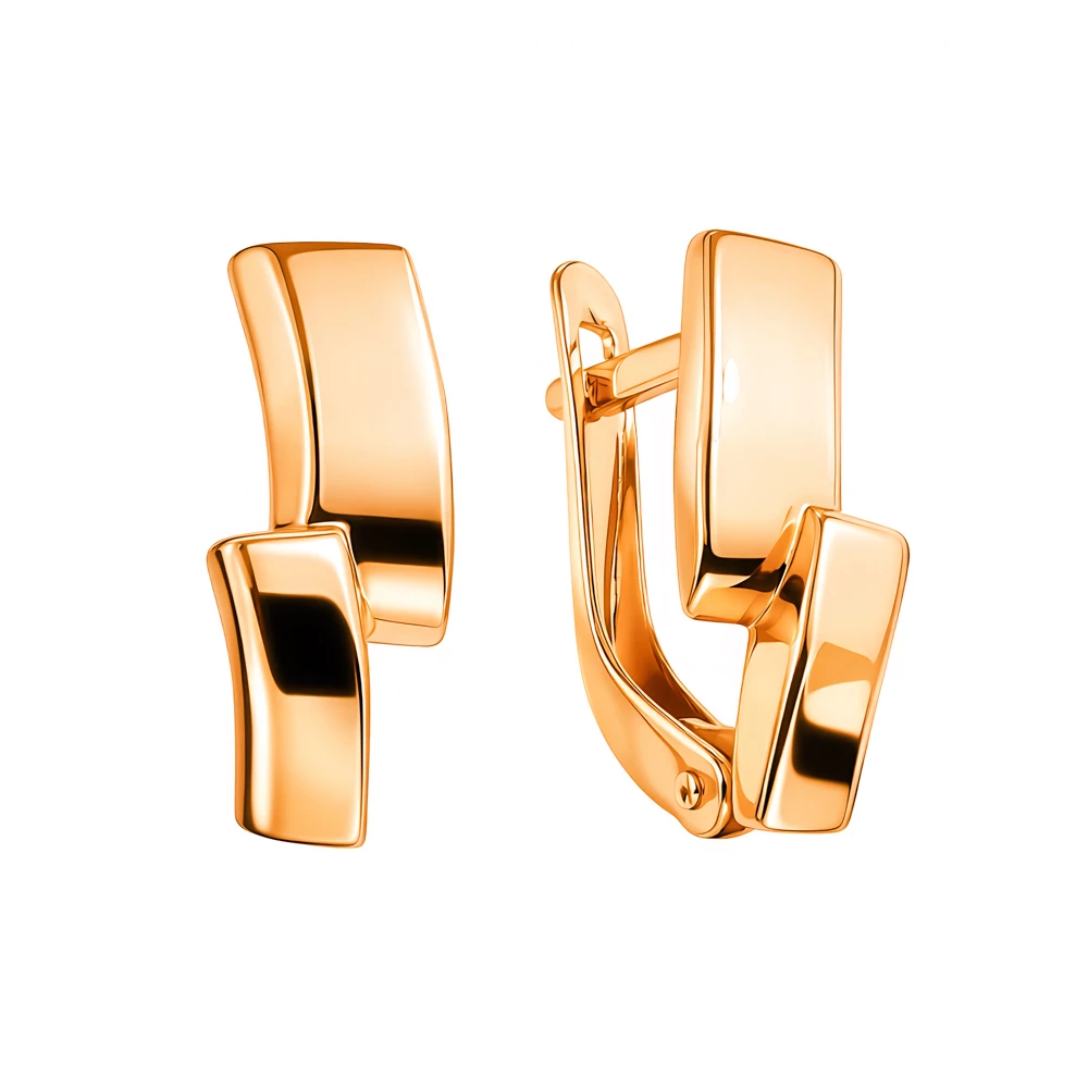 Серьги из красного золота 585 пробы