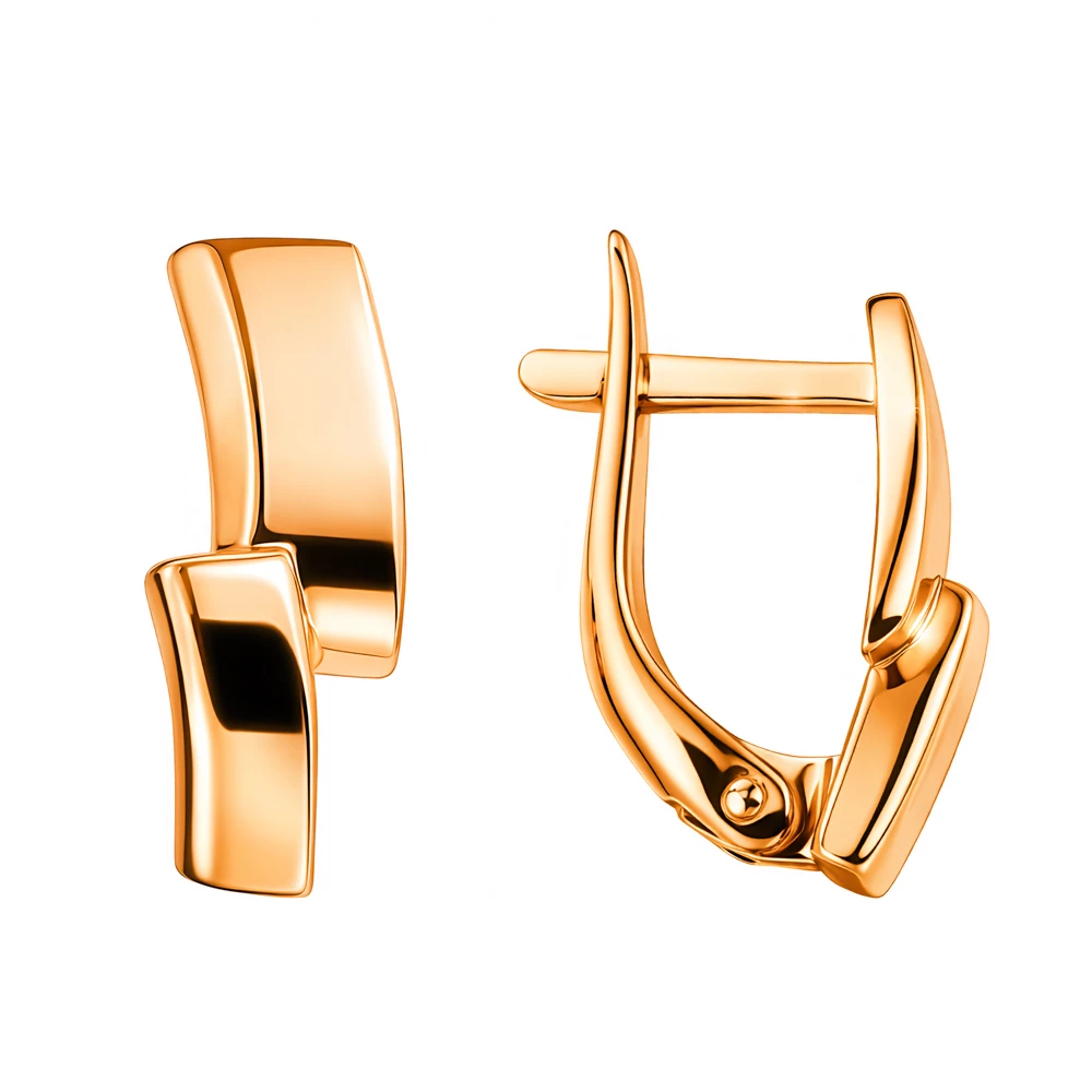 Серьги из красного золота 585 пробы