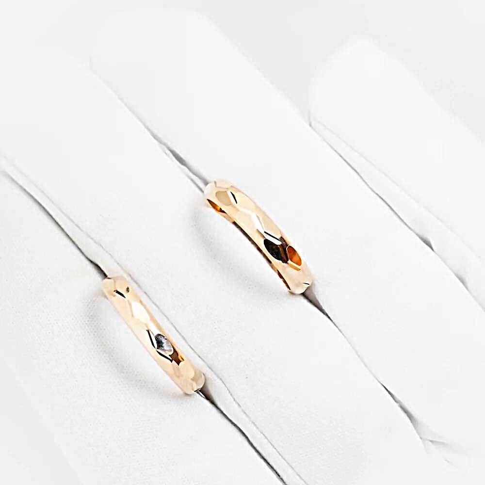 Серьги конго из красного золота 585 пробы