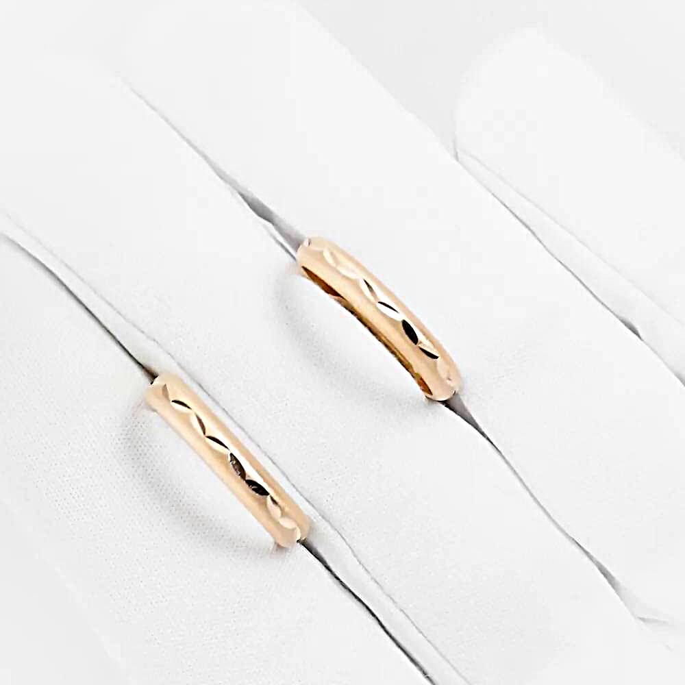 Серьги конго из красного золота 585 пробы