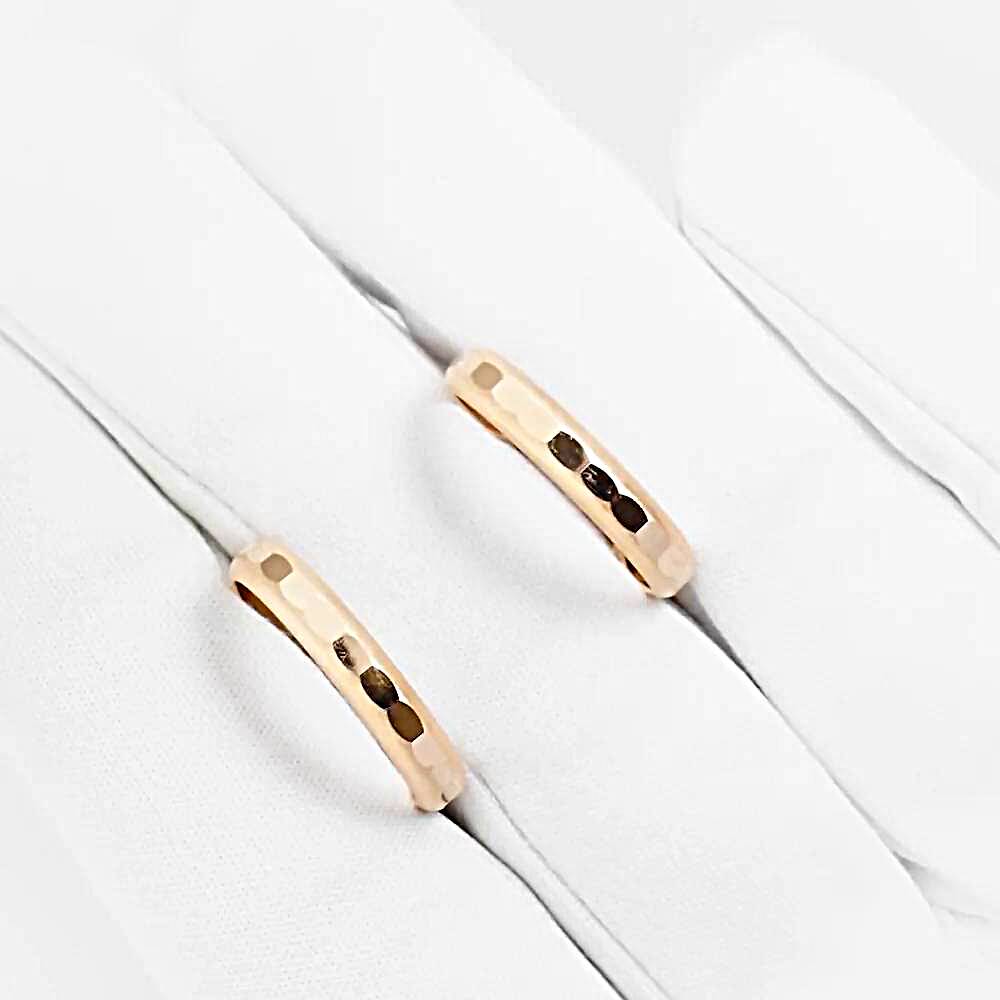 Серьги конго из красного золота 585 пробы