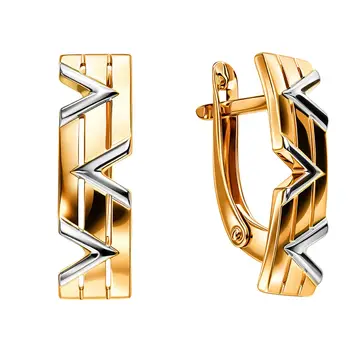 Серьги из красного золота 375 пробы