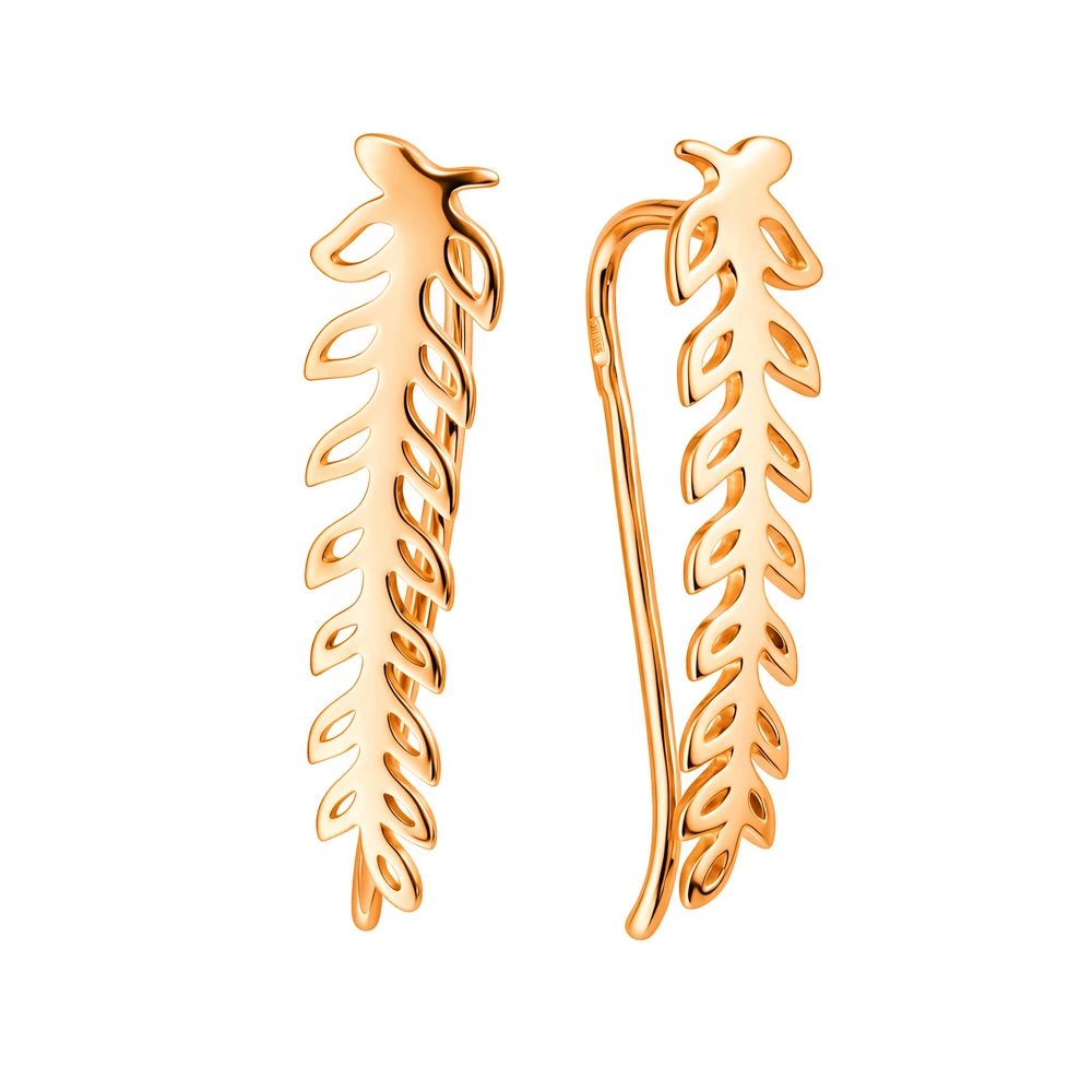 Серьги из красного золота 585 пробы