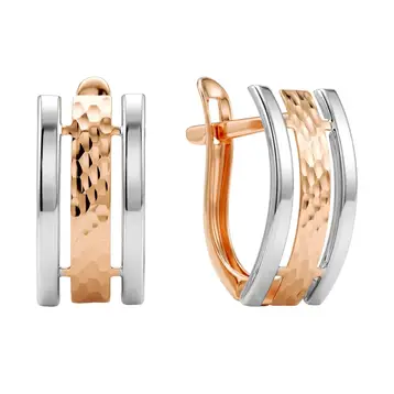 Серьги из красного золота 585 пробы