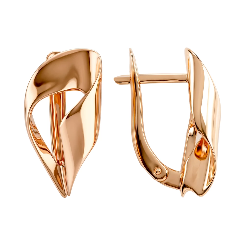 Серьги из красного золота 585 пробы