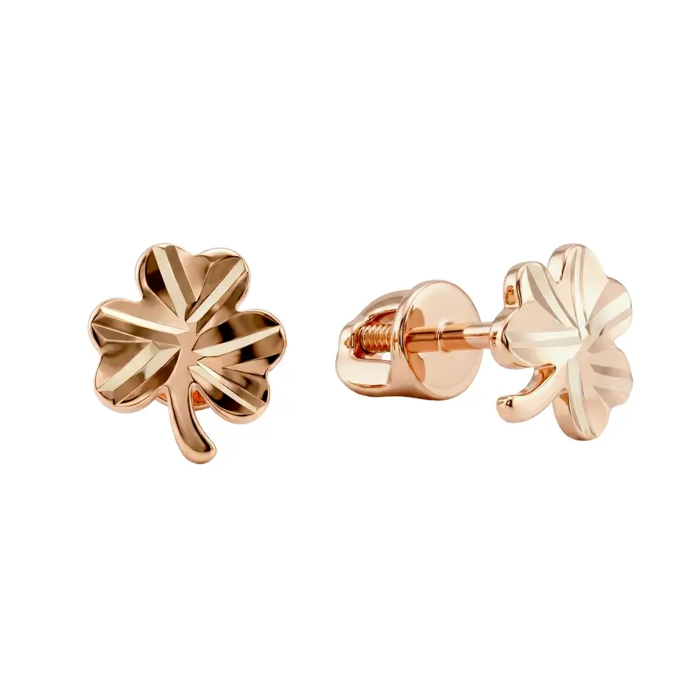 Серьги из красного золота 585 пробы