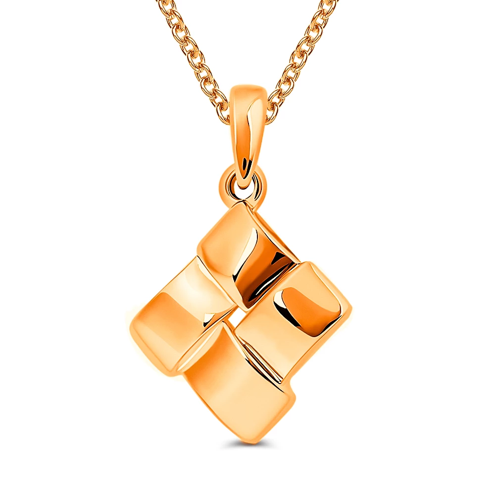 Подвес из красного золота 585 пробы