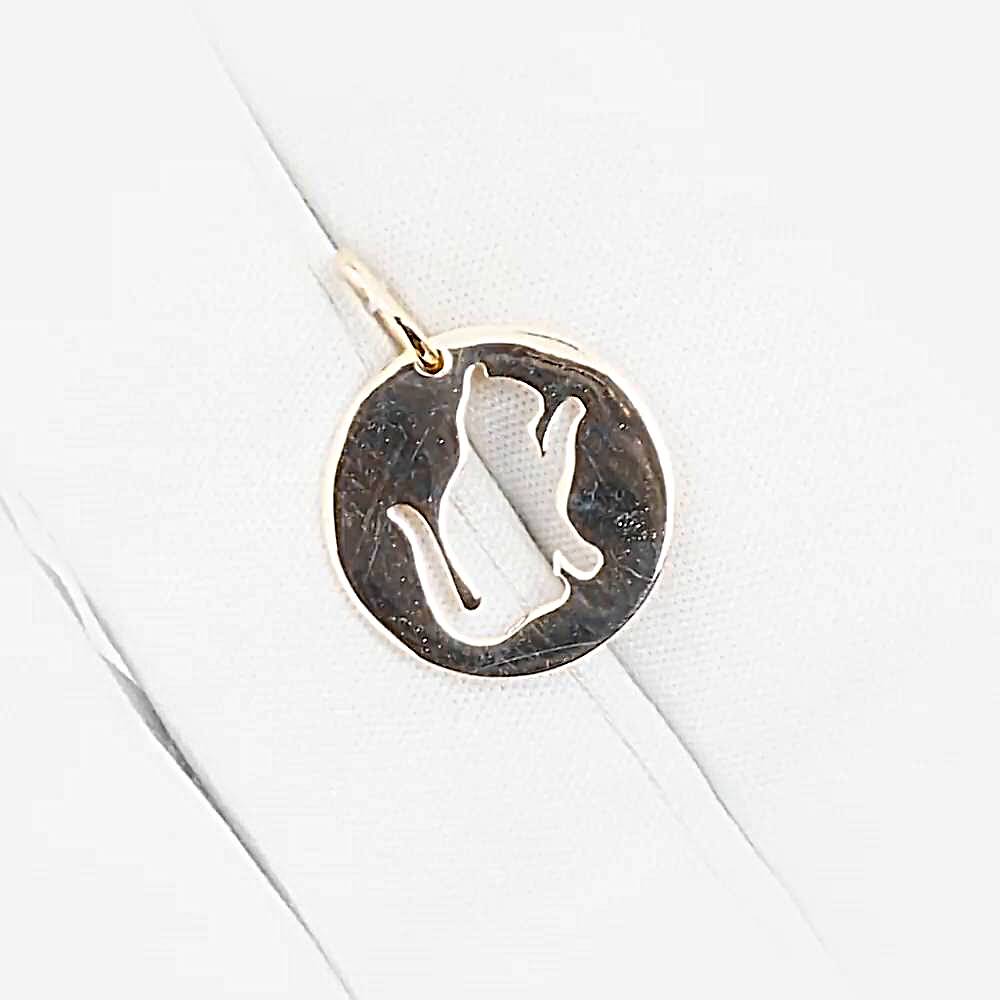 Подвес  Кошка из красного золота 375 пробы 1