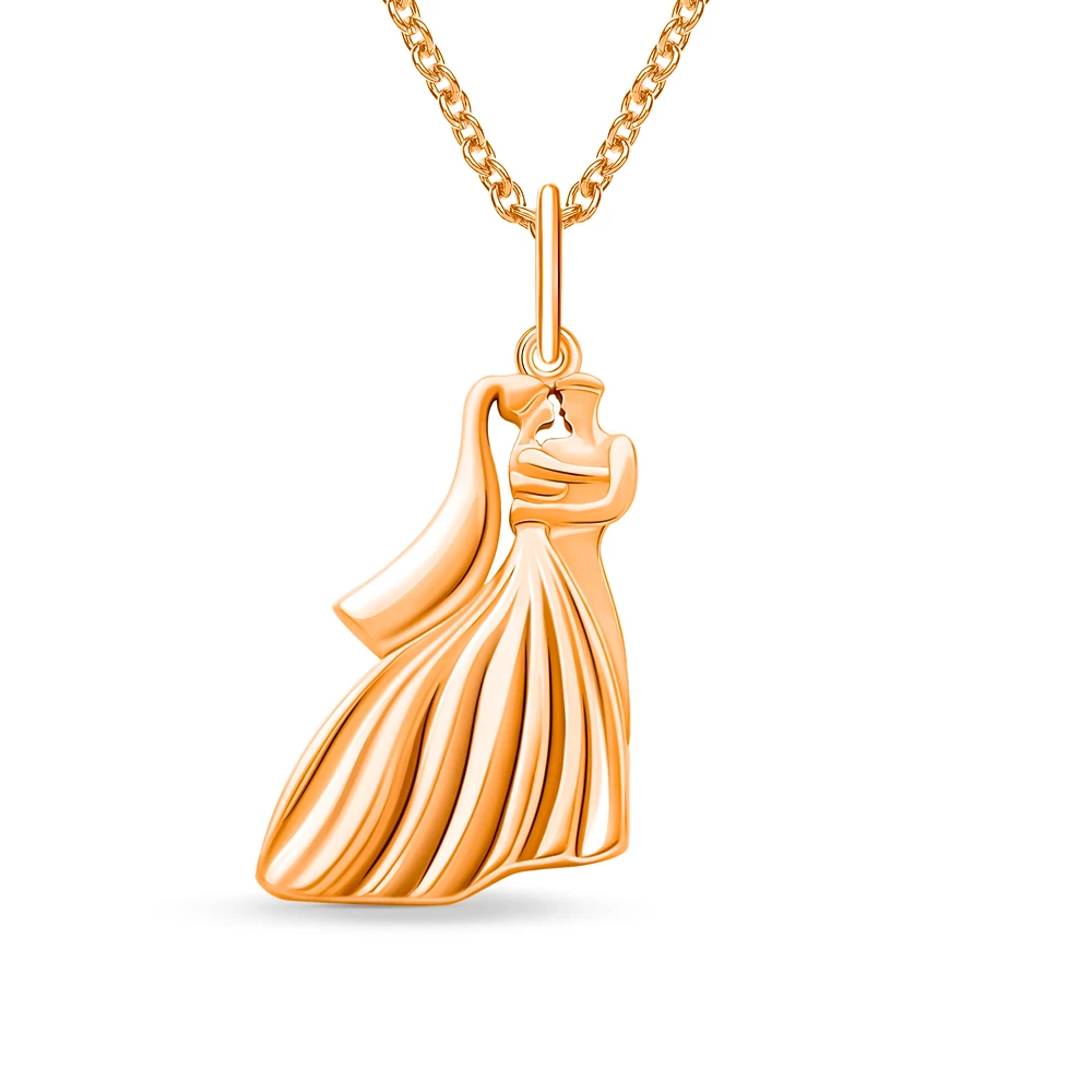 Подвес из красного золота 585 пробы 1