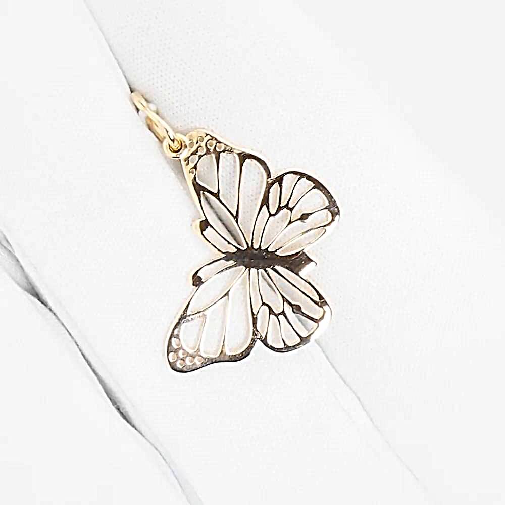 Подвес  Бабочка из красного золота 585 пробы 1