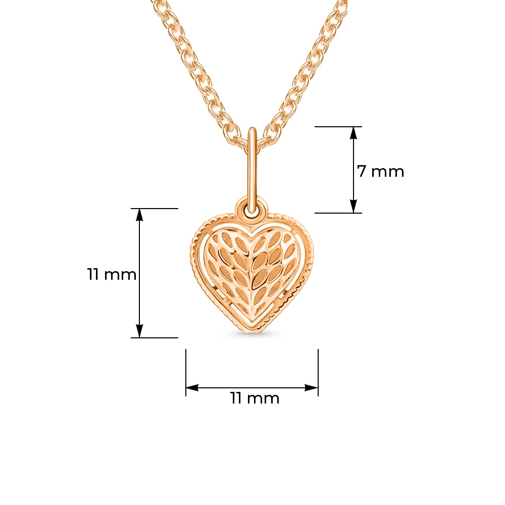 Подвес из красного золота 585 пробы