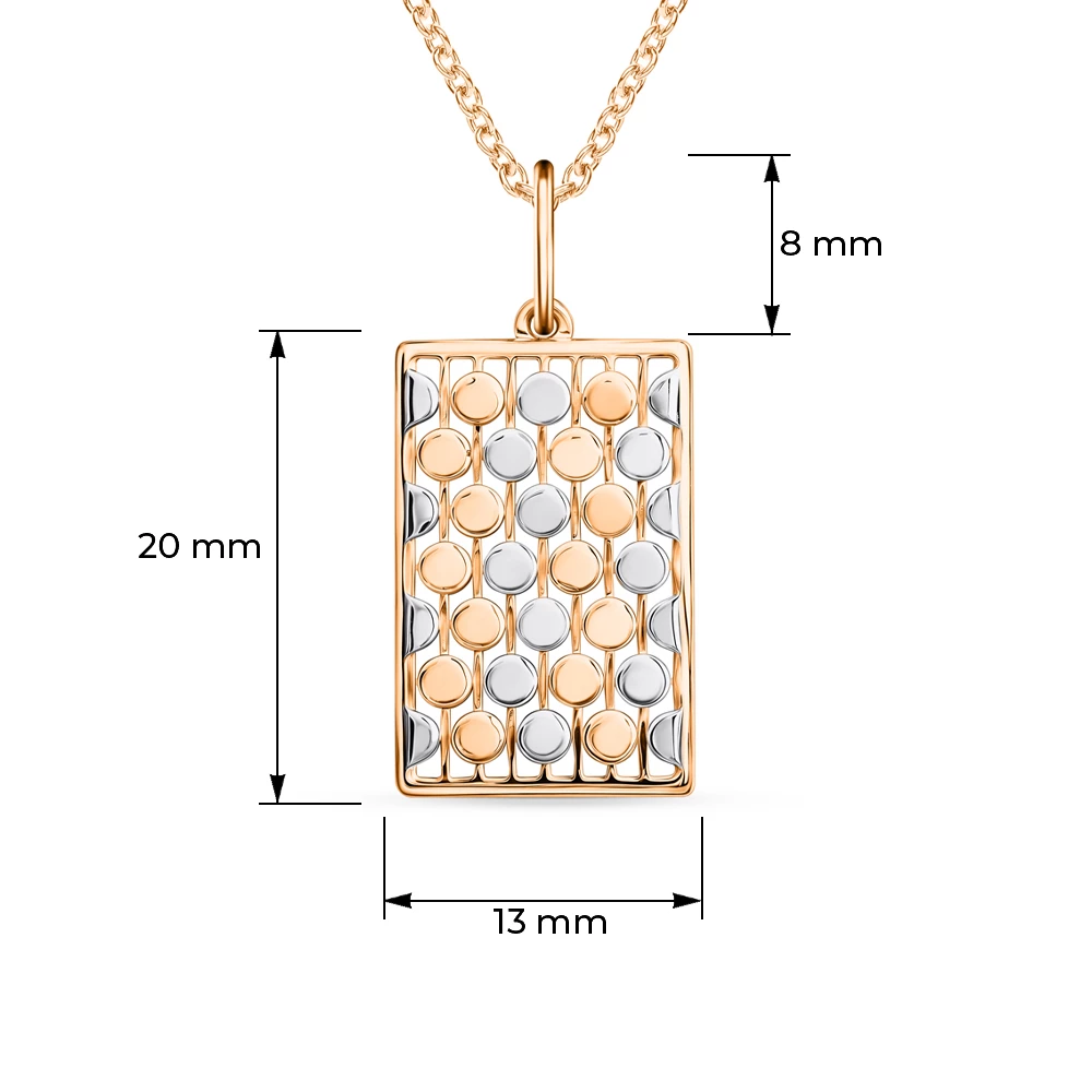 Подвес из красного золота 585 пробы 3