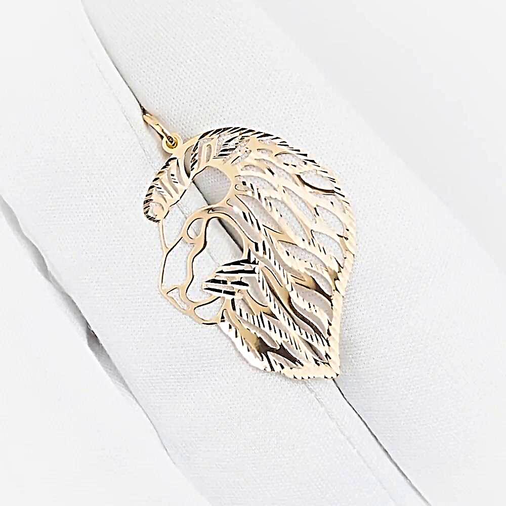 Подвес  Лев из красного золота 585 пробы