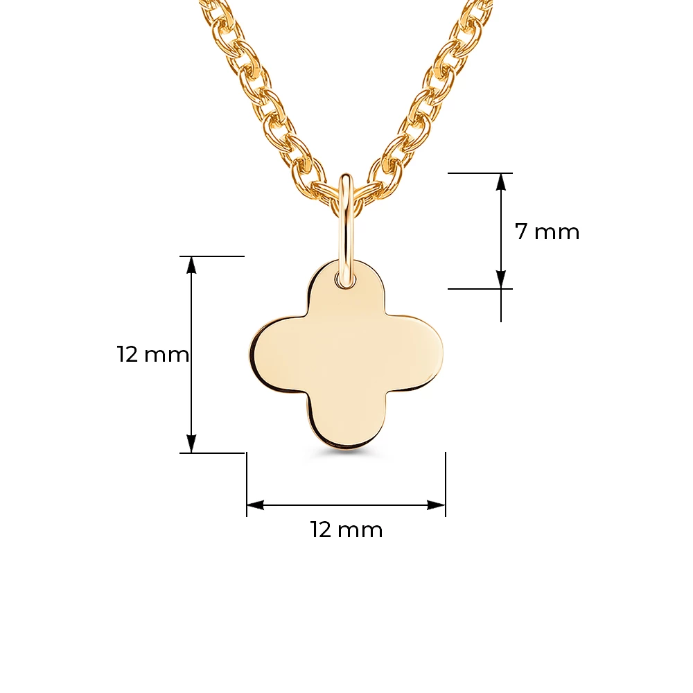 Подвес из красного золота 585 пробы