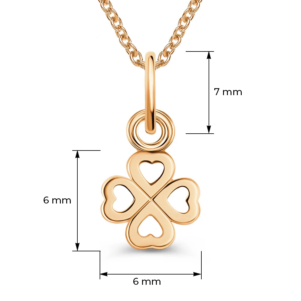 Подвес из красного золота 585 пробы