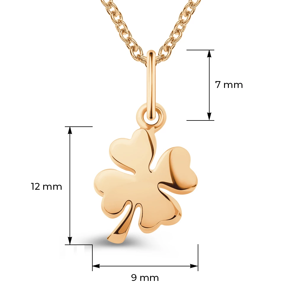 Подвес из красного золота 375 пробы