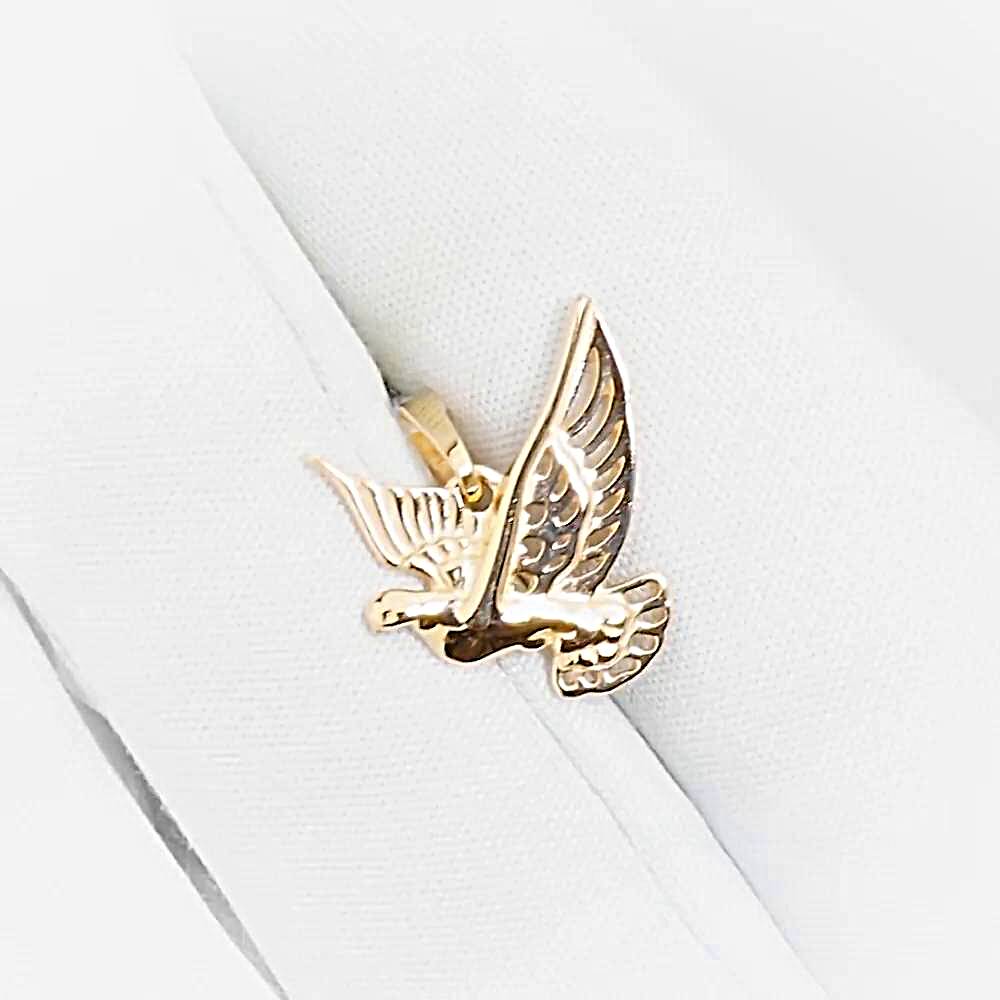 Подвес  Птица из красного золота 585 пробы