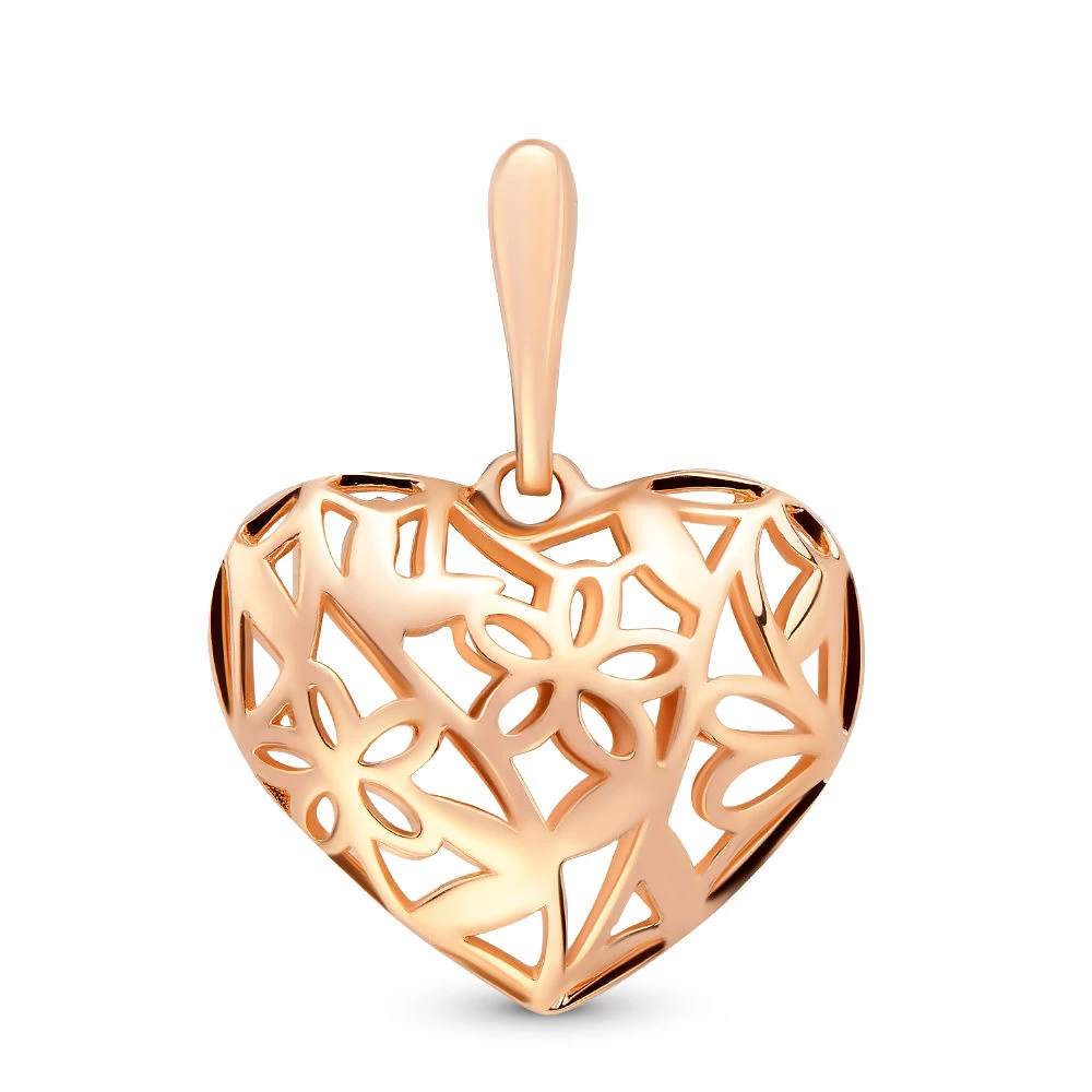 Подвес из красного золота 375 пробы