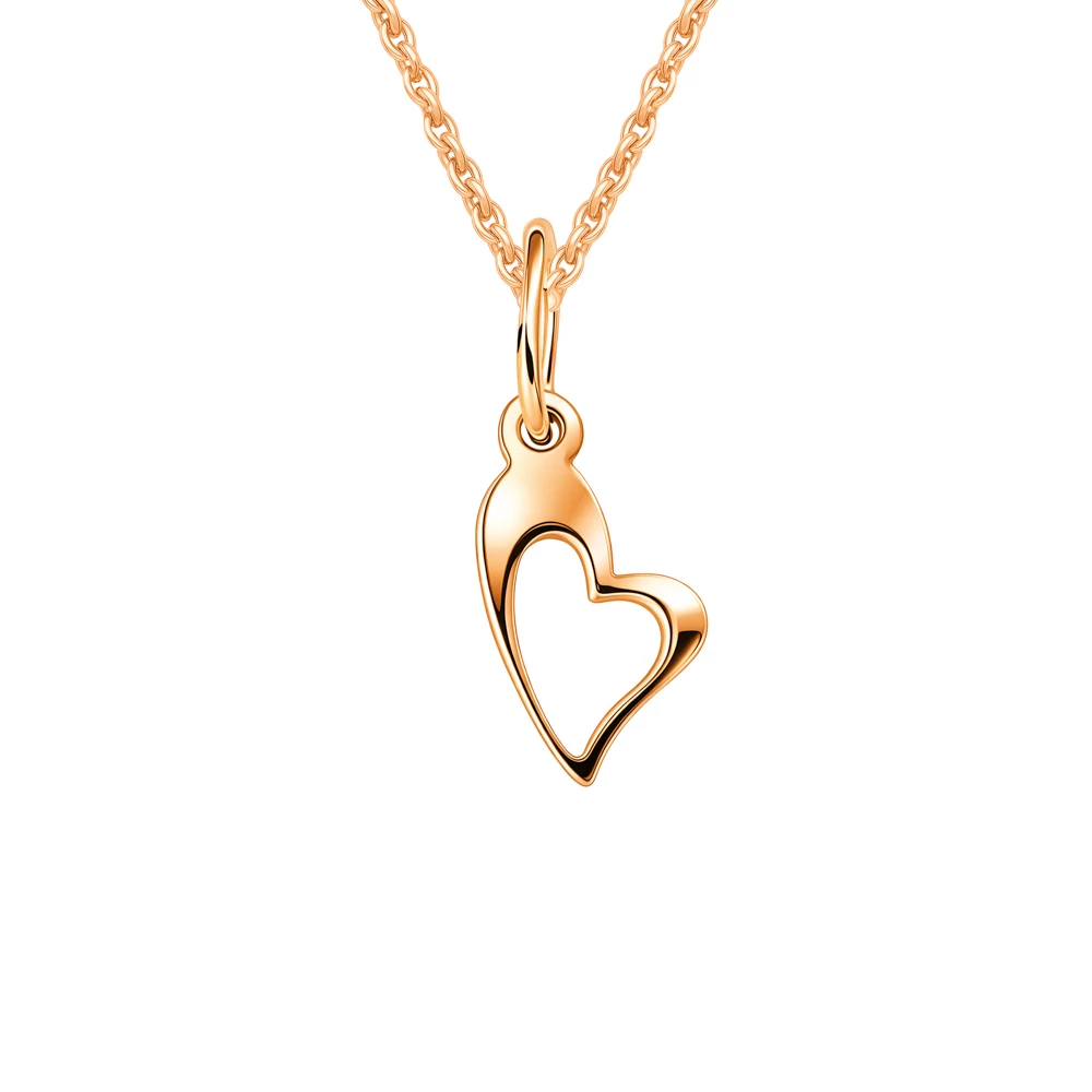 Подвес из красного золота 585 пробы