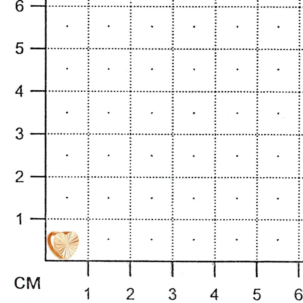 Подвес из красного золота 585 пробы