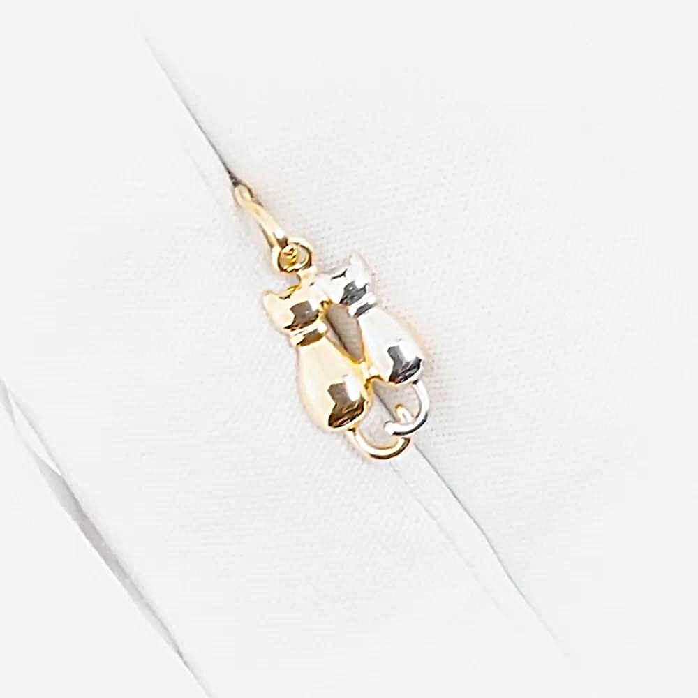 Подвес  Кошка из красного золота 585 пробы