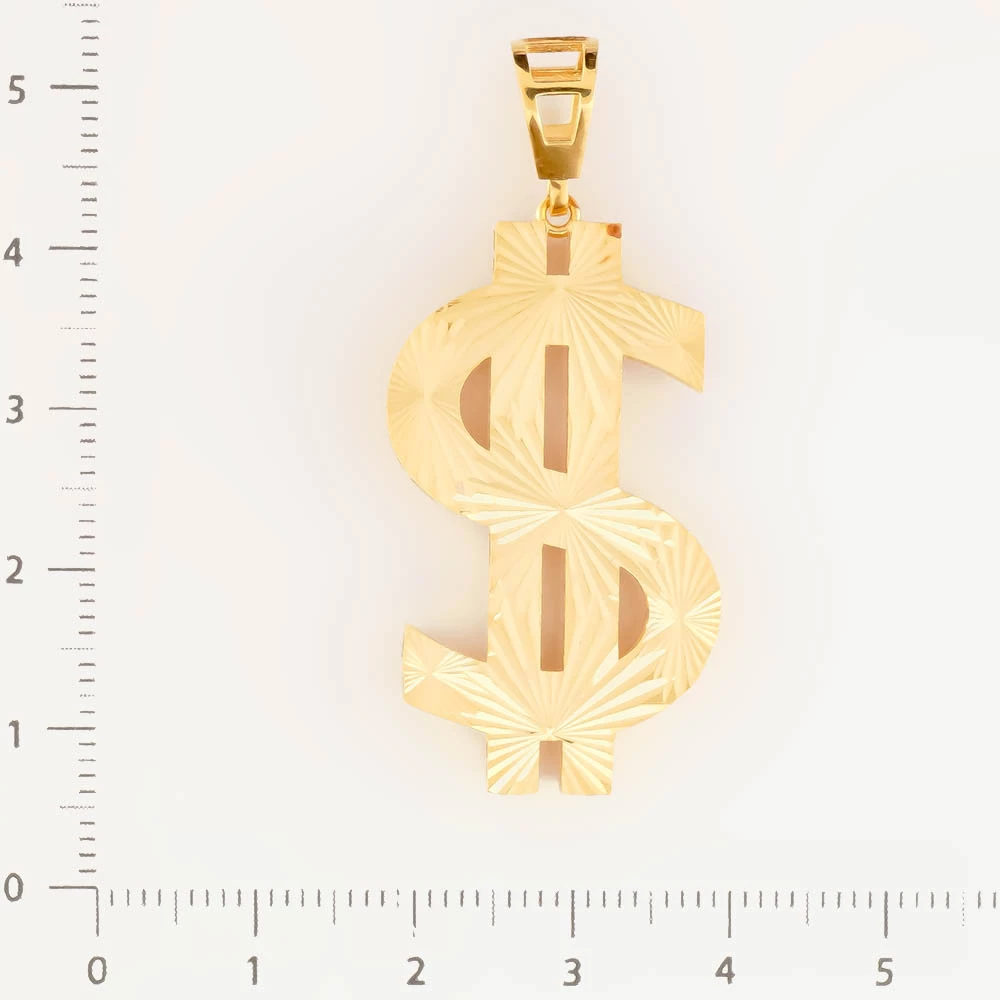 Подвес из желтого золота 585 пробы