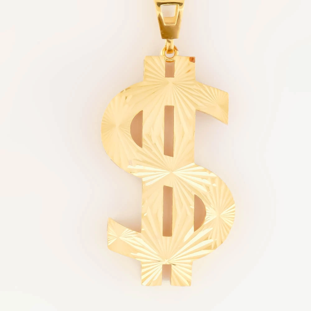 Подвес из желтого золота 585 пробы