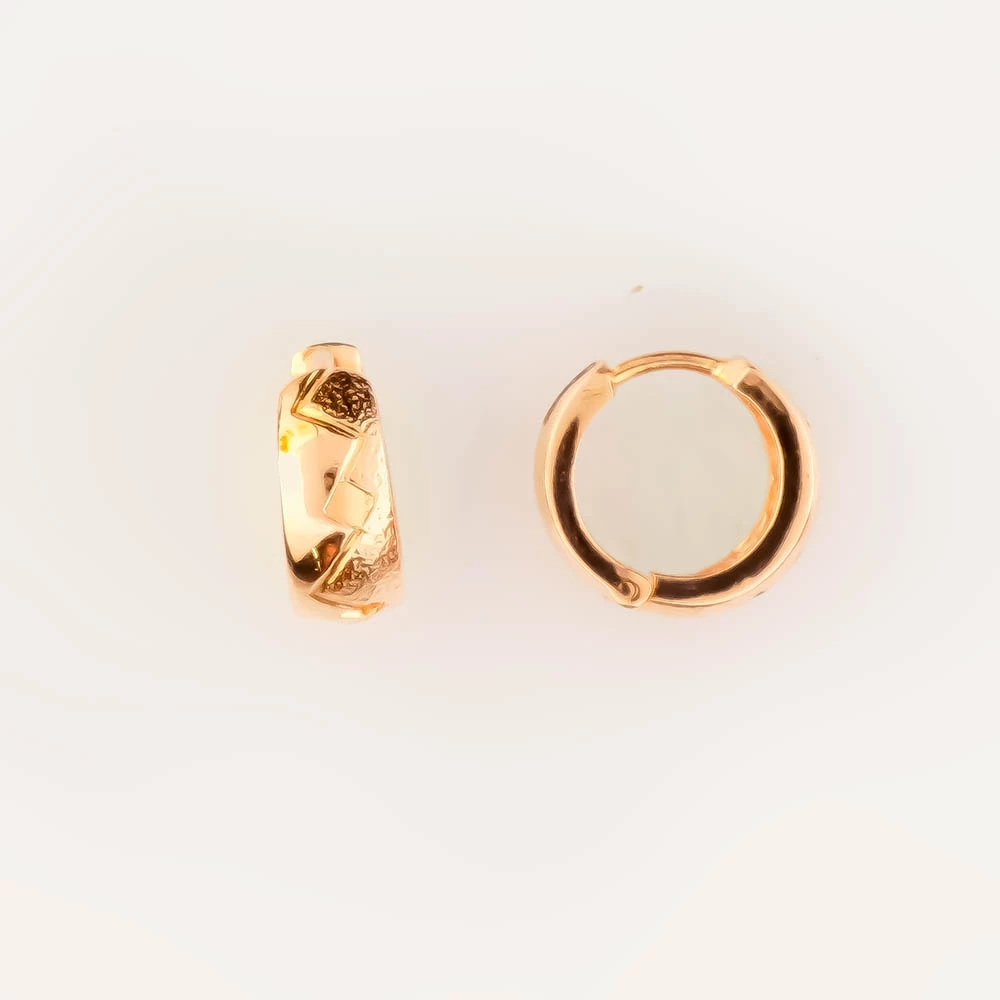 Серьги конго из красного золота 585 пробы