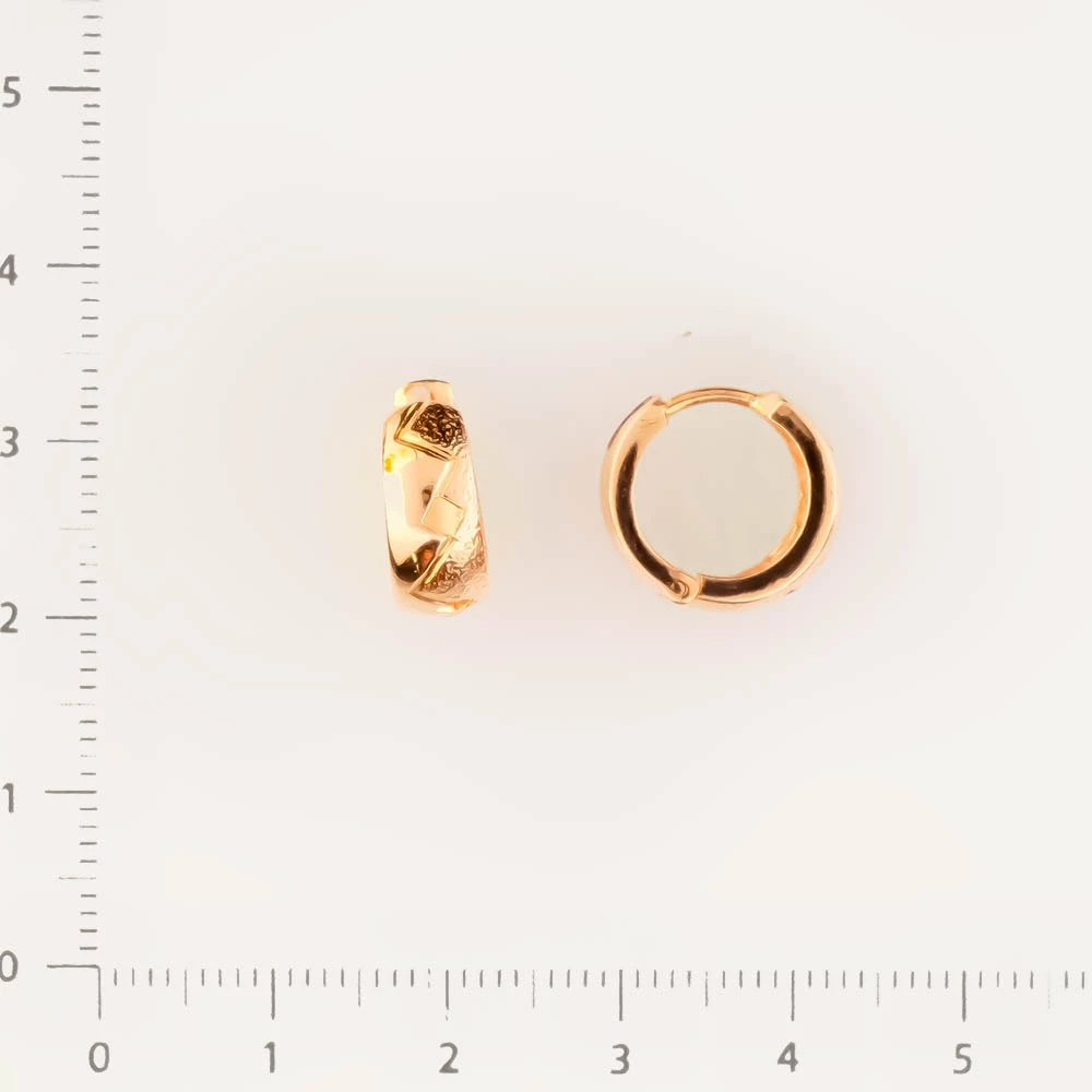 Серьги конго из красного золота 585 пробы