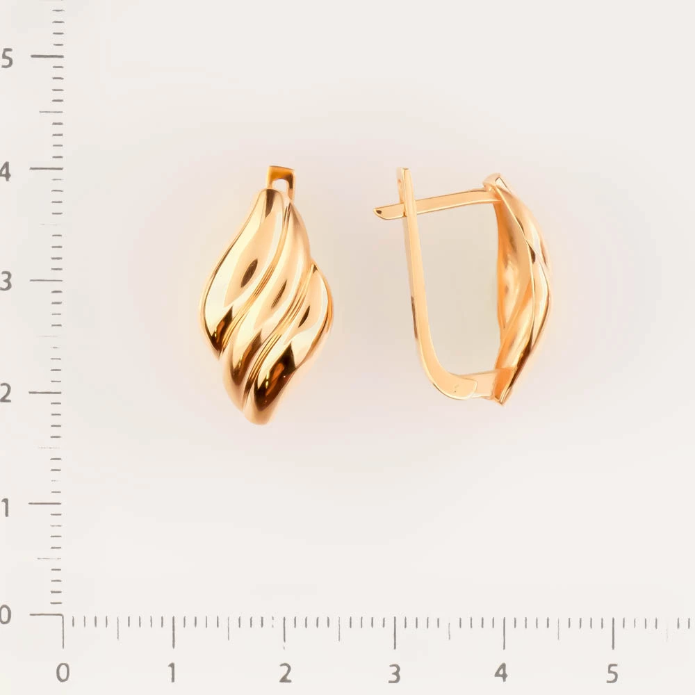 Серьги из красного золота 585 пробы