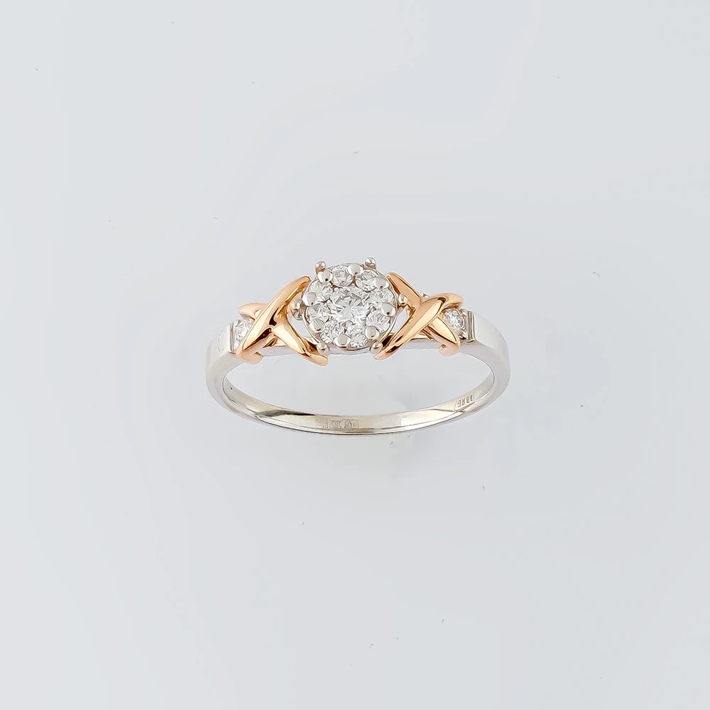 Кольцо с бриллиантом из белого золота 585 пробы Кольцо с бриллиантом из белого золота 585 пробы