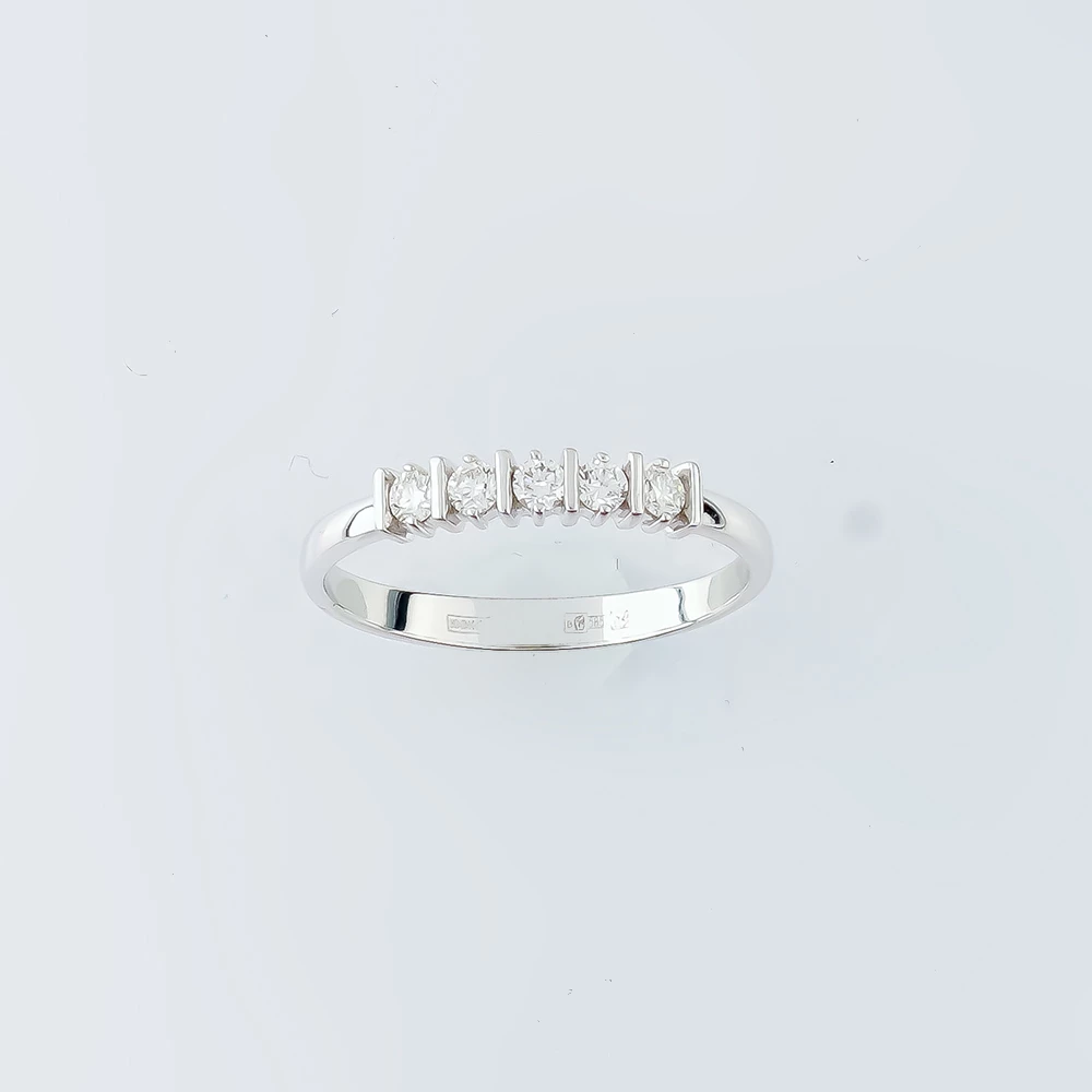 Кольцо с бриллиантом из белого золота 585 пробы