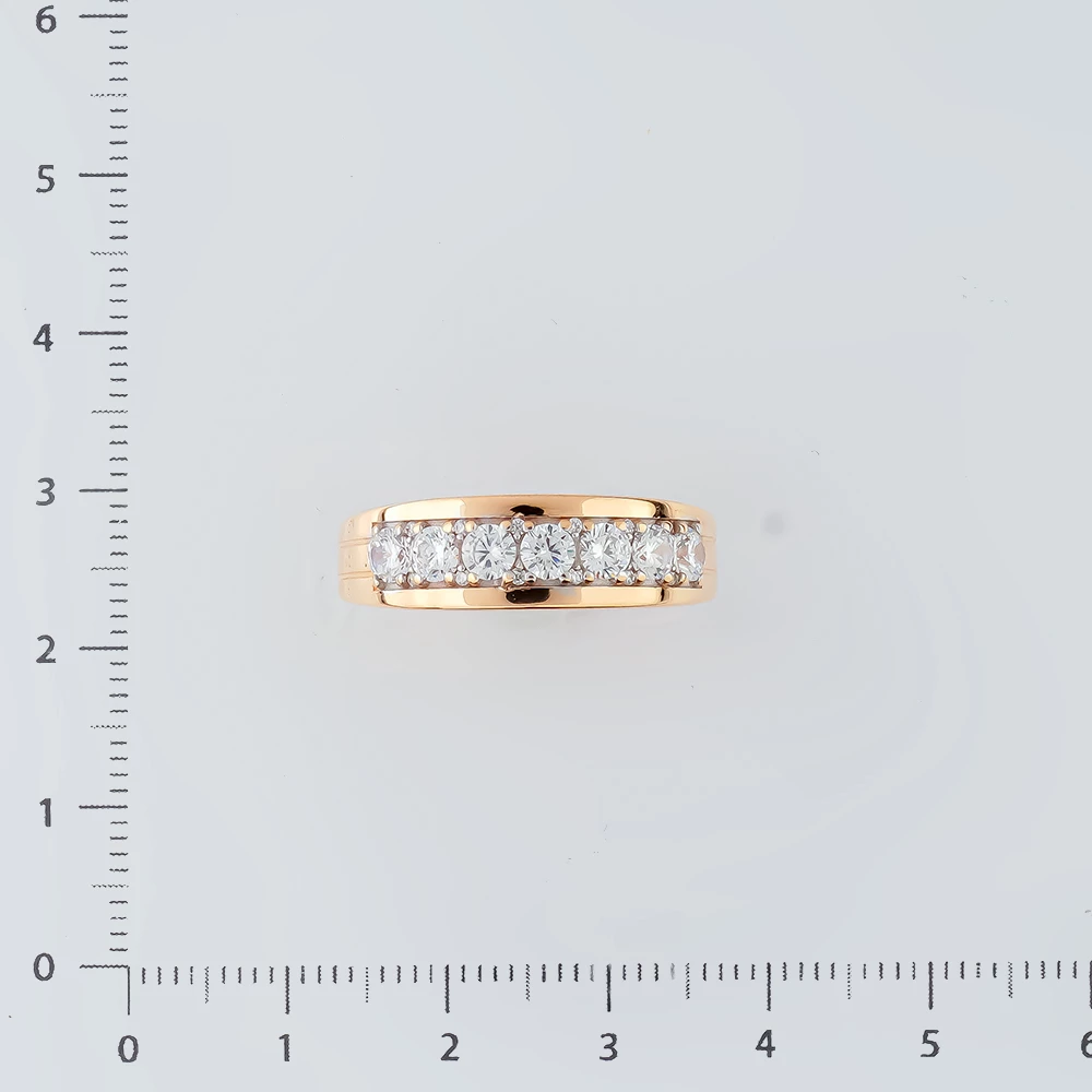 Кольцо с фианитом из красного золота 585 пробы Кольцо с фианитом из красного золота 585 пробы