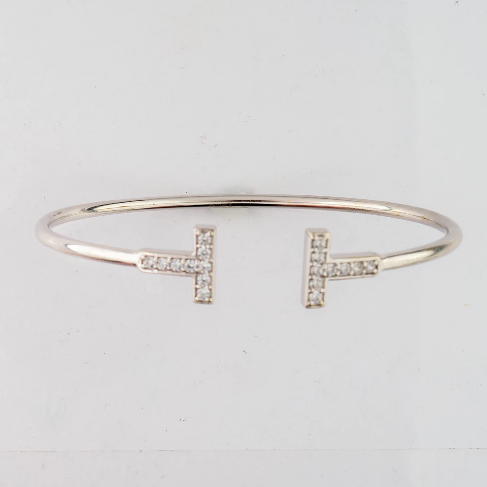 Браслет с фианитом из красного золота 585 пробы