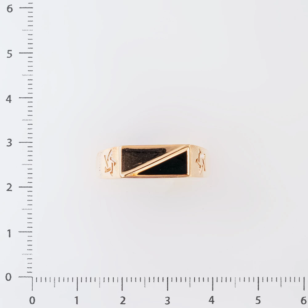 Кольцо с фианитом из красного золота 585 пробы