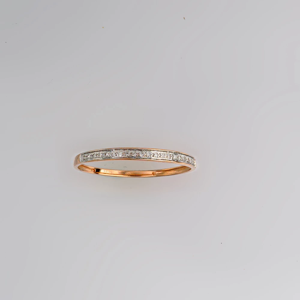 Кольцо с бриллиантом из красного золота 585 пробы