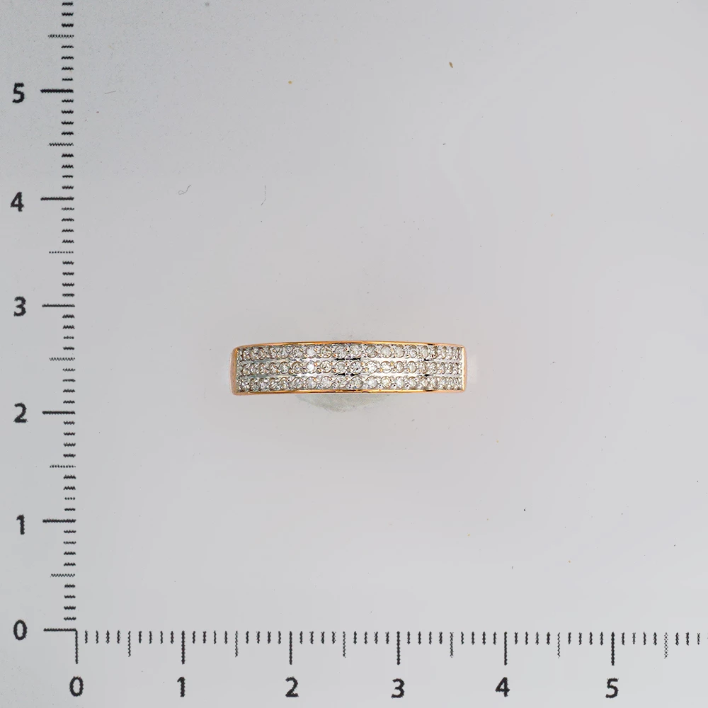 Кольцо с бриллиантом из красного золота 585 пробы