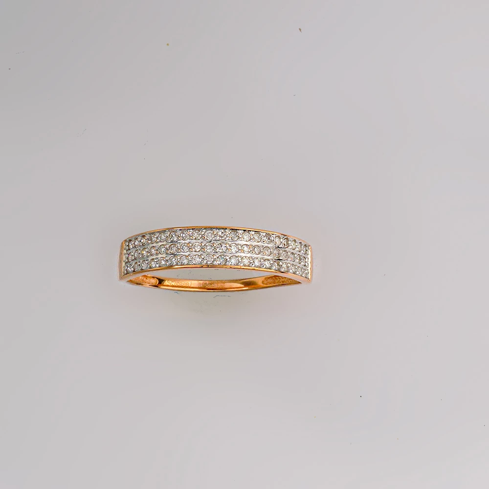 Кольцо с бриллиантом из красного золота 585 пробы