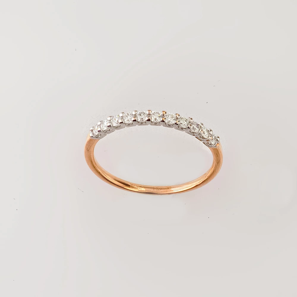 Кольцо с бриллиантом из красного золота 585 пробы