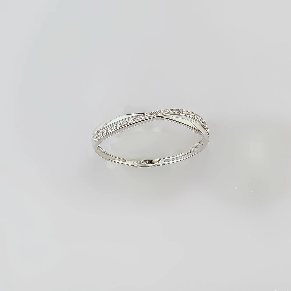 Кольцо с бриллиантом из белого золота 585 пробы