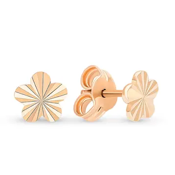 Серьги из красного золота 375 пробы
