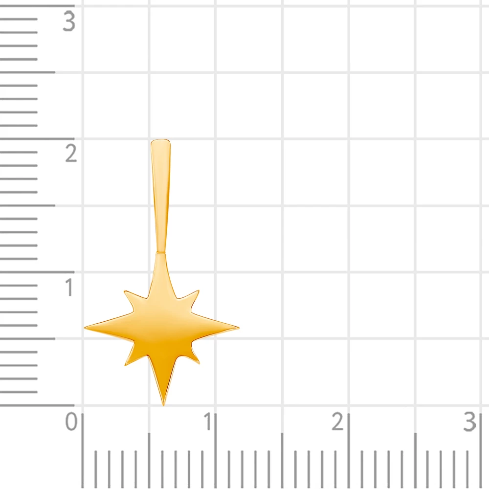 Подвес из красного золота 585 пробы